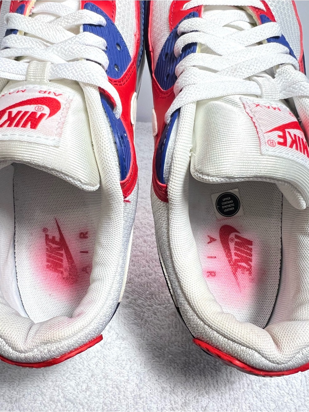 Nike Air Max 90 USA 2020 Mens Size 8 Red White Royal Blue Sneaker CW5456-100 - Picture 10 of 11